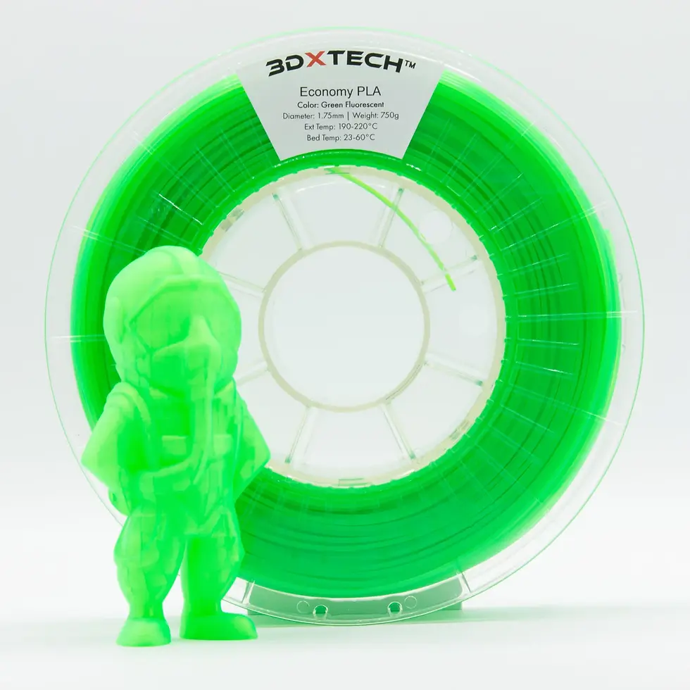 Miniatura: Filamento PLA Economy 3DXTECH verde fluorescente