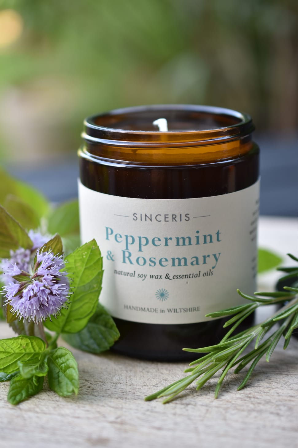 Peppermint & Rosemary Essential Oil Soy Wax Candle