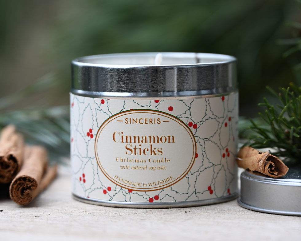Thumbnail: Cinnamon Sticks Soy Wax Candle in seasonal packaging