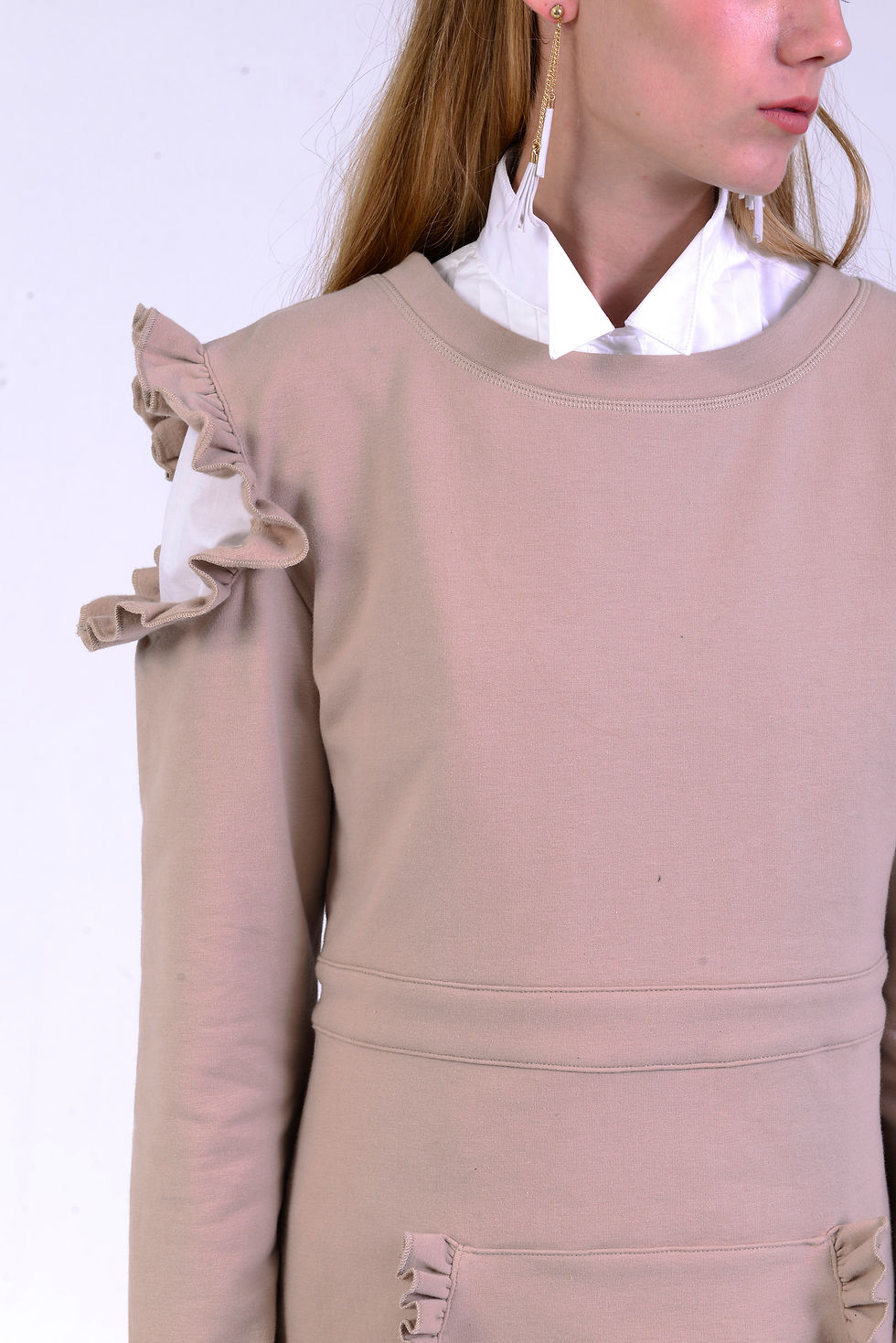 Thumbnail: RUFFLE TOP TUNIC SWEAT