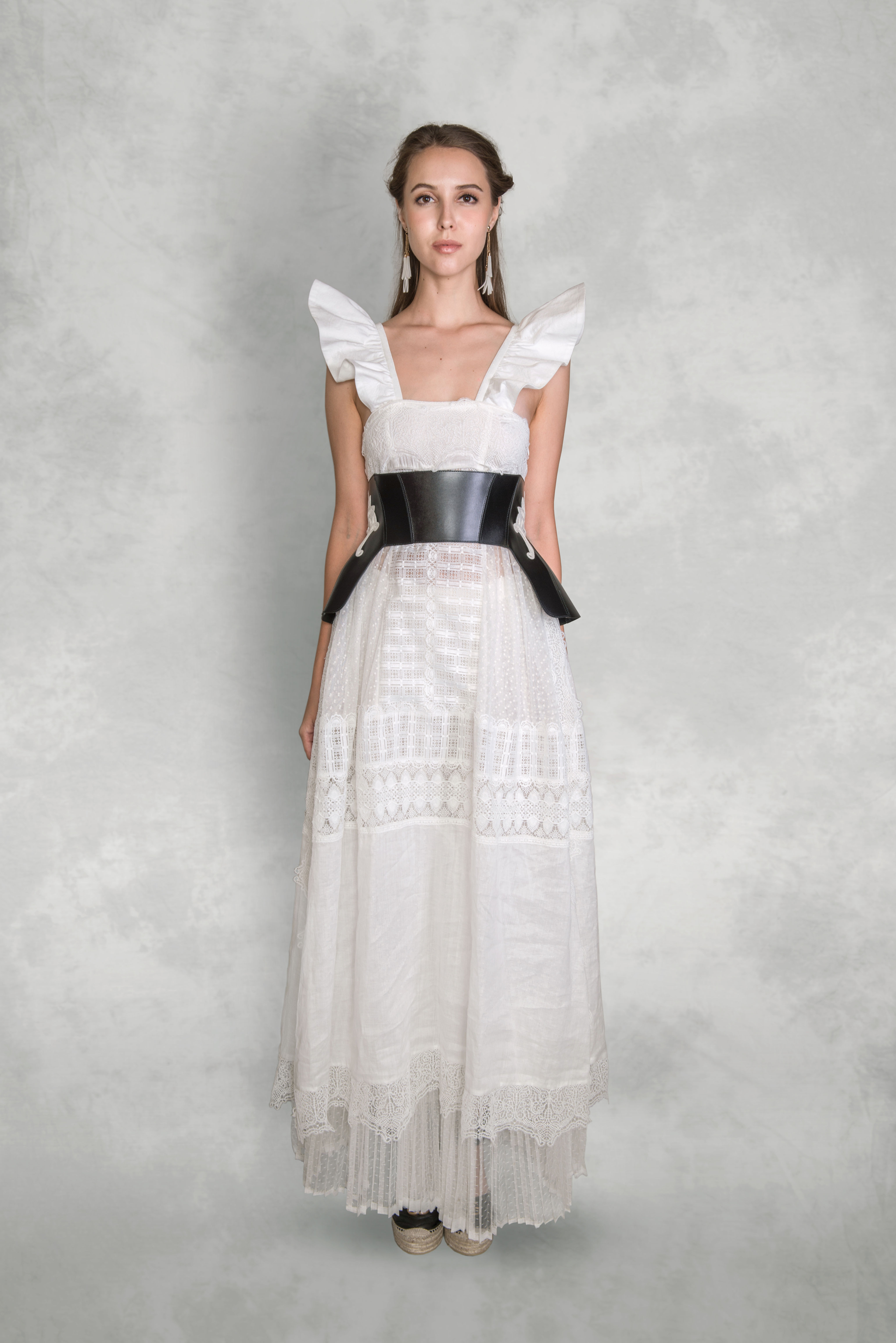 WHITE 70S LACE DRESS