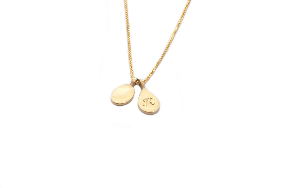 Thumbnail: 2 Personalized  Finger Print Necklace