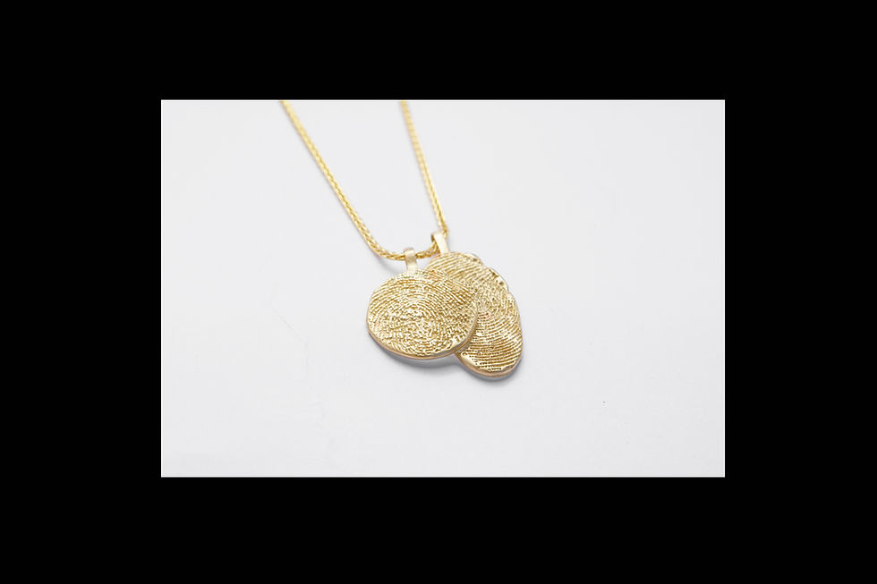 Thumbnail: Personalized Oval Finger Print Necklace