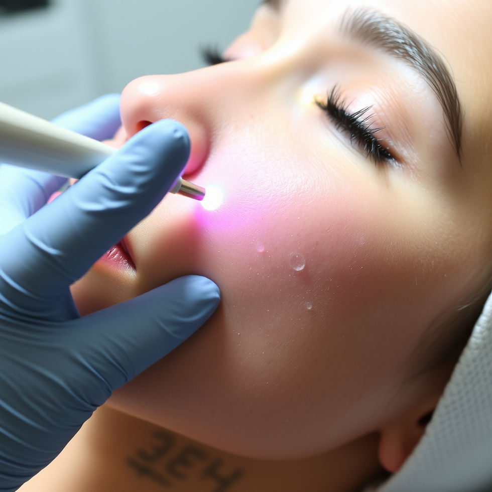 CO2 laser mole removal on cheek - precise cosmetic skin treatment performed by Singapore plastic surgeon