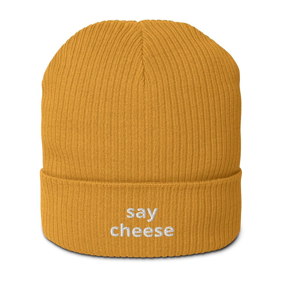 Thumbnail: Say Cheese Organic Ribbed Beanie