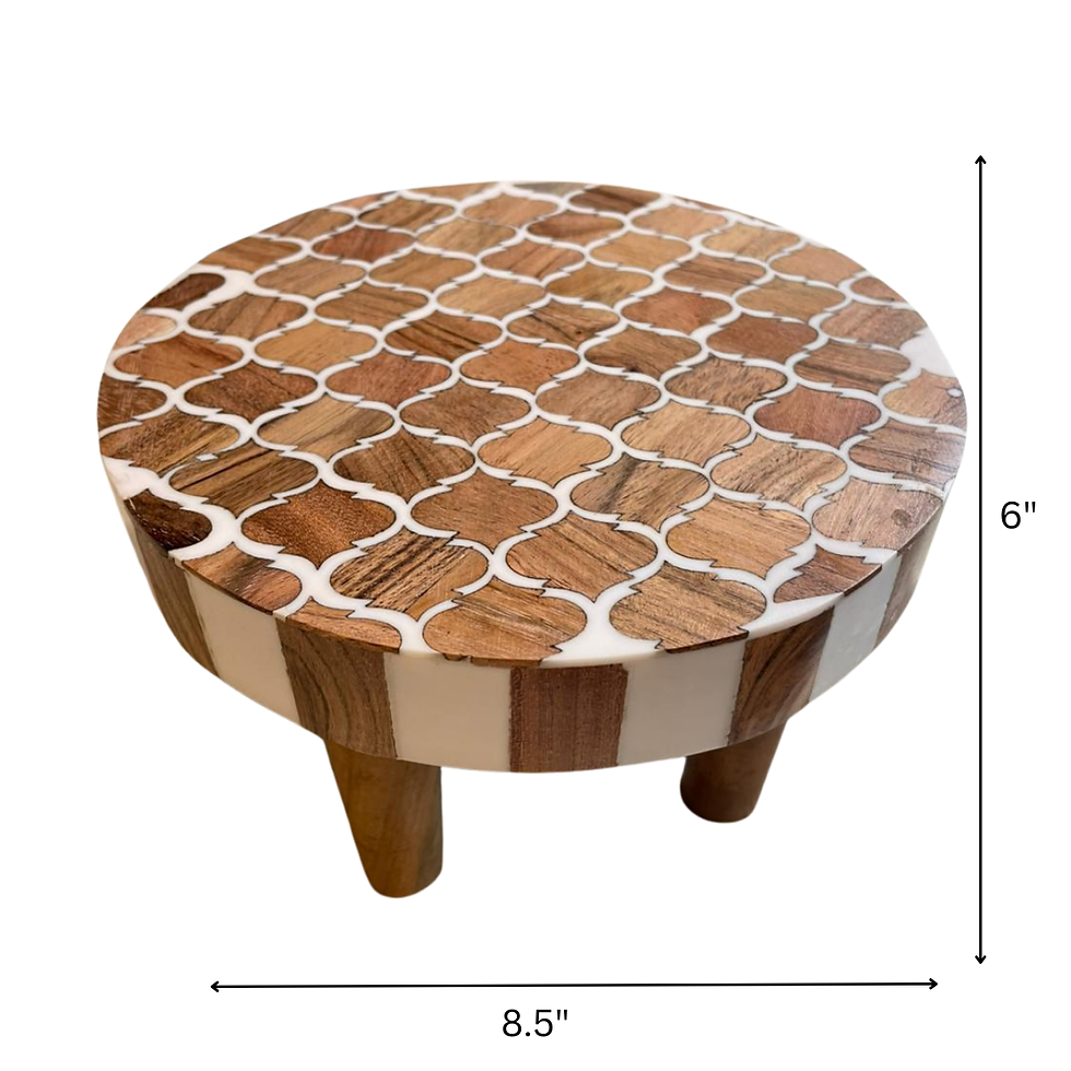 Thumbnail: White and Natural Wood Stand