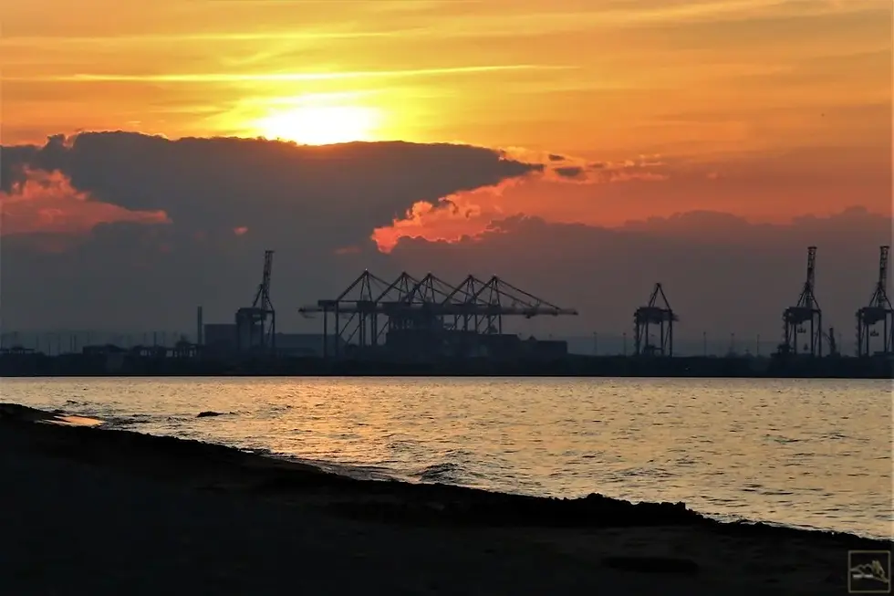 sunsets in Gdańsk