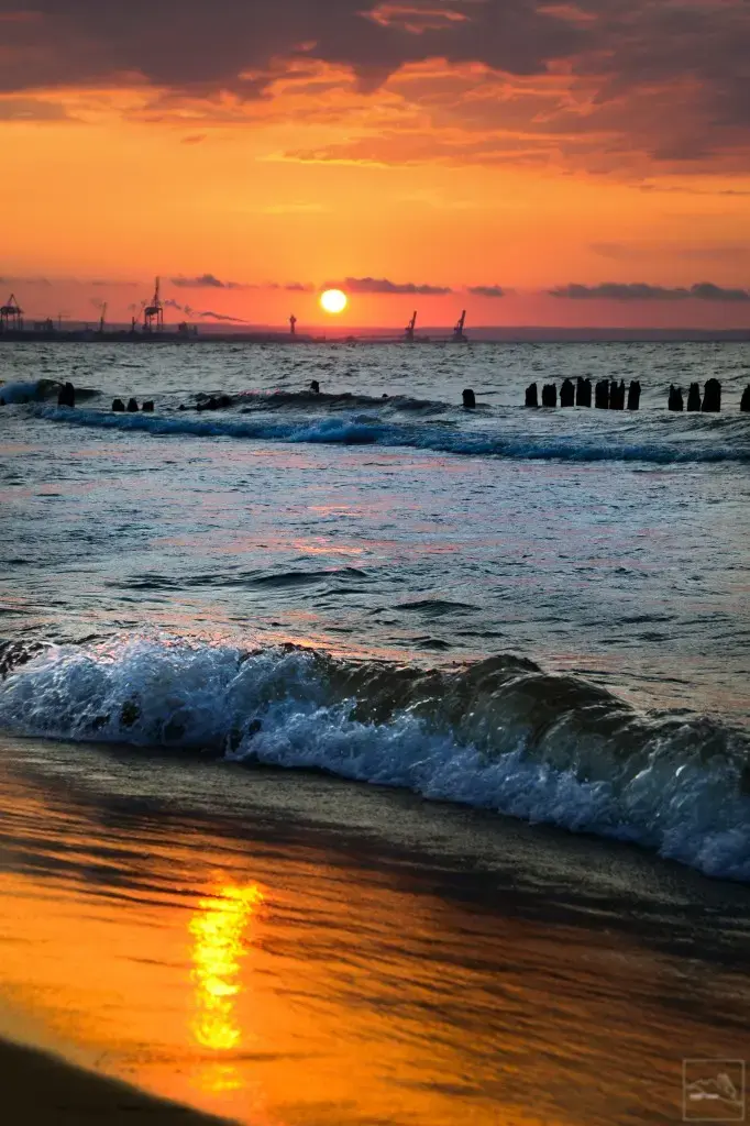 Sunset over the sea