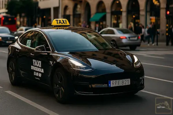 Tesla na Taxi w Szwecji