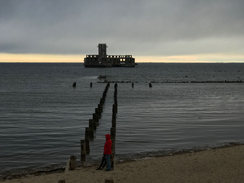 Widok na torpedownie w Gdyni