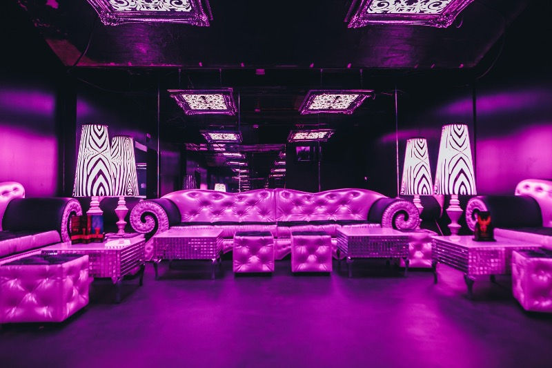 The interior of the Wolność disco in Gdańsk