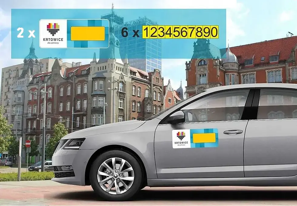 Taxiskyltar i Katowice