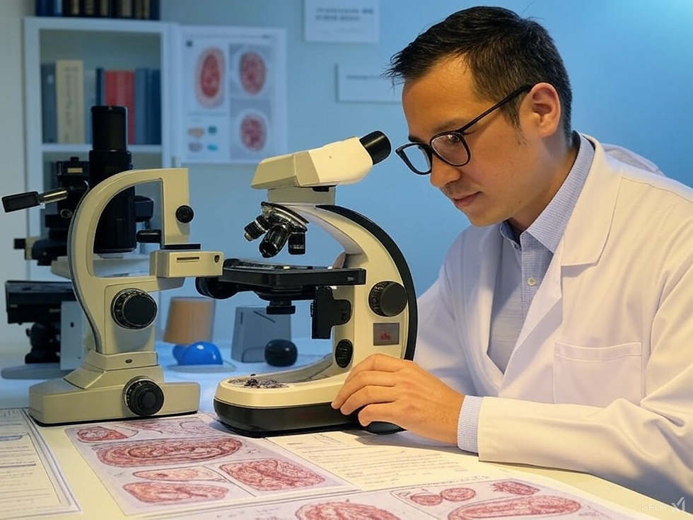 Diagnostic Scientist Doing Research in Lab