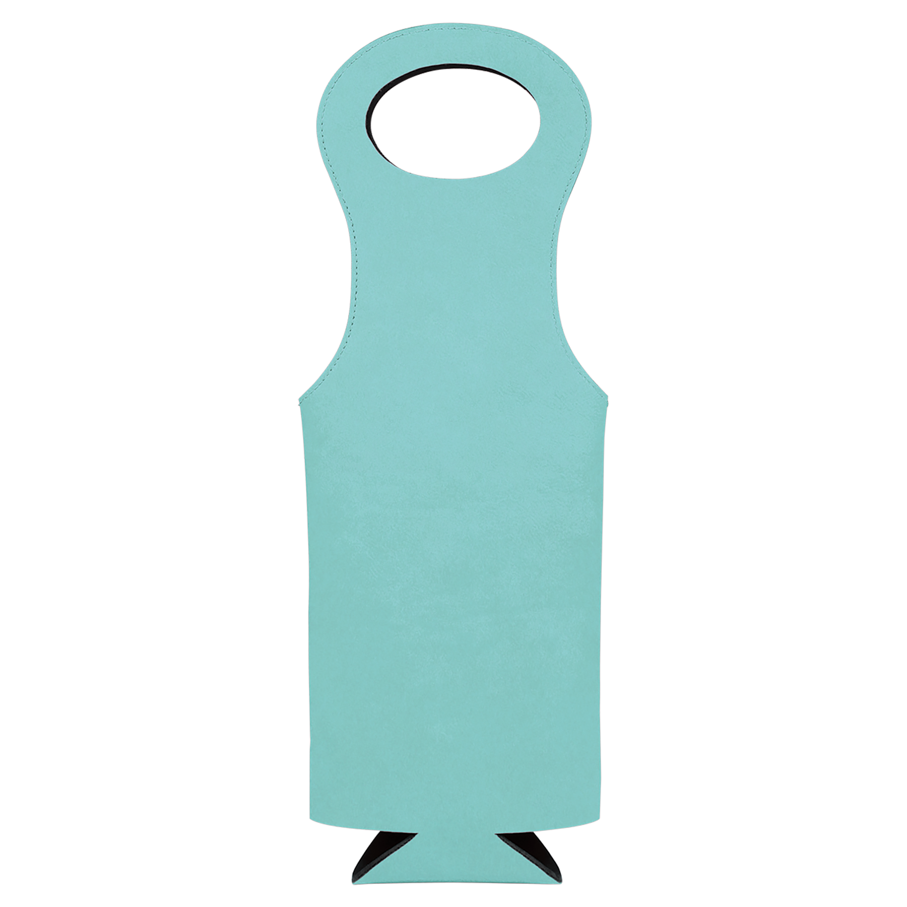 Teal Vegan Leather Wine Bag
