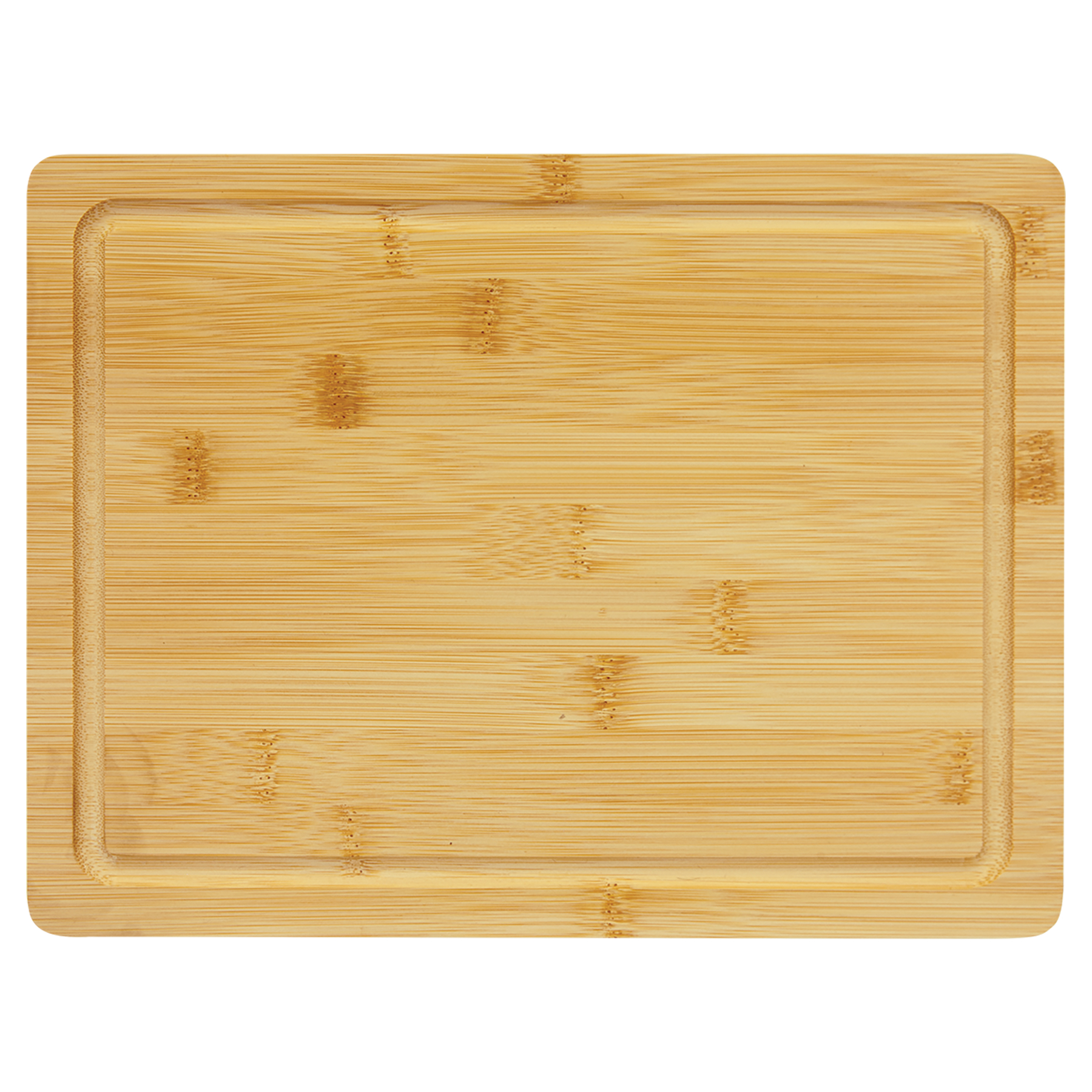 11 1/2" x 8 3/4" Bamboo Cutting Board with Drip Ring