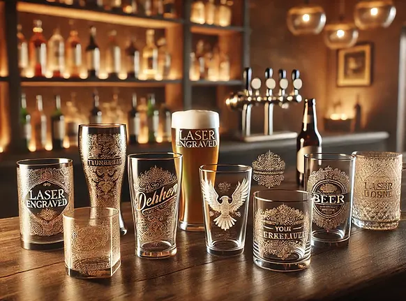 DALL·E 2025-03-24 15.04.54 - A realistic scene featuring a variety of laser-engraved drink