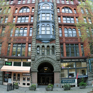 1889년 대화재의 잿더미 위에 세워진 지하 도시: 시애틀 파이오니어 광장(Pioneer Square)