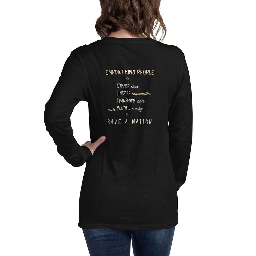 Thumbnail: PEOPLE'S VICTORY/Empowering People - (Unisex) Long Sleeve Tee w/ Back Design