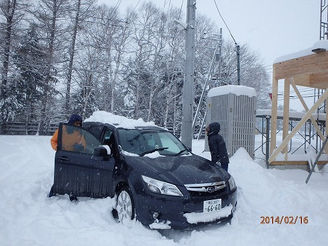 吹雪の中打ち合わせご苦労様でした