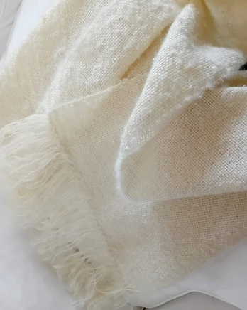 Écharpe mohair et soie — trame brebis