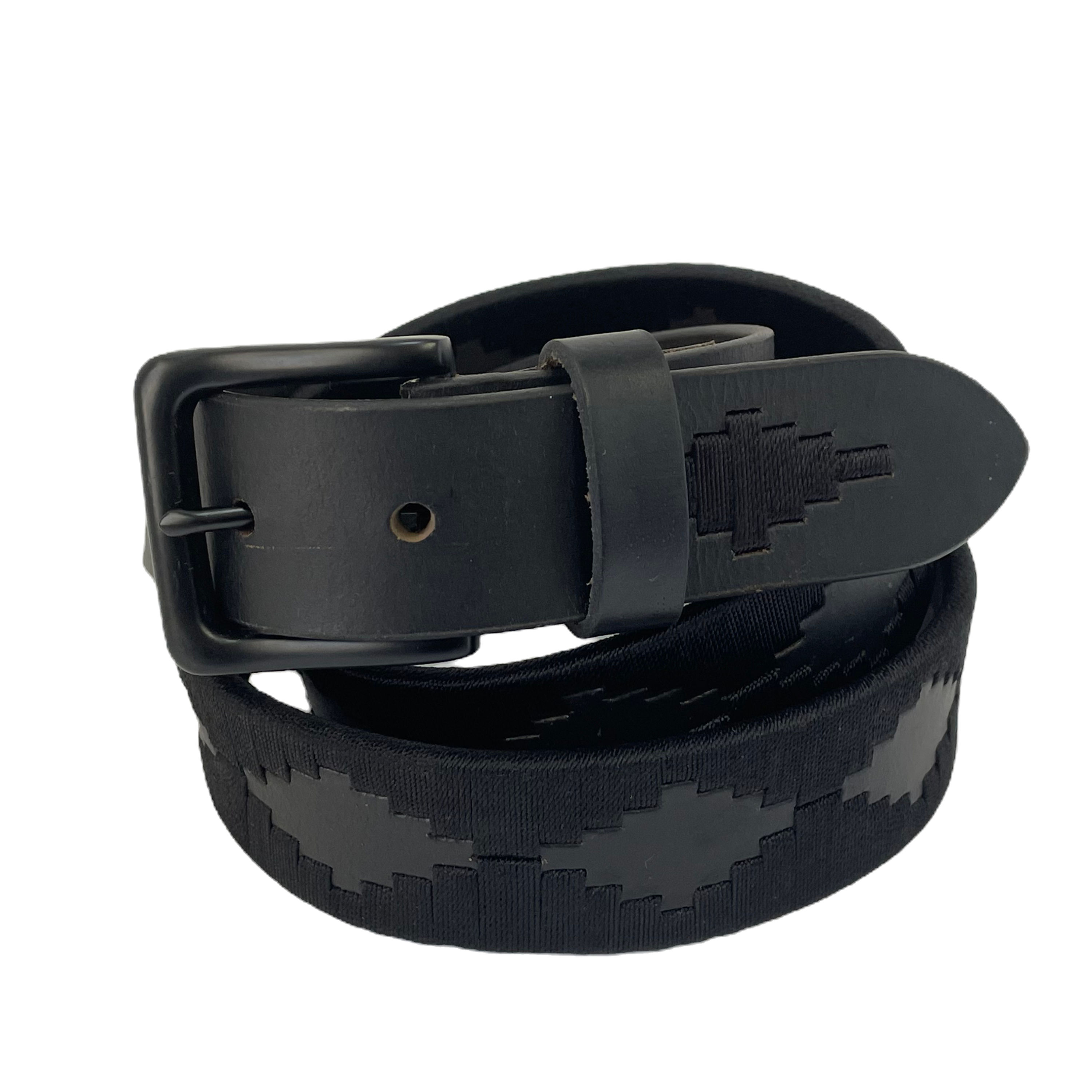 Black Leather Polo Belt