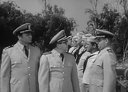 Ernest Borgnine, Joe Flynn and Tim Conway in McHale's Navy pilot 1962