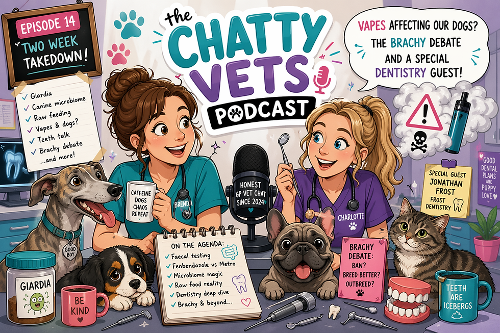 Episode 14: Vapes, Giardia, Raw Feeding, Teeth… and the Brachy Debate