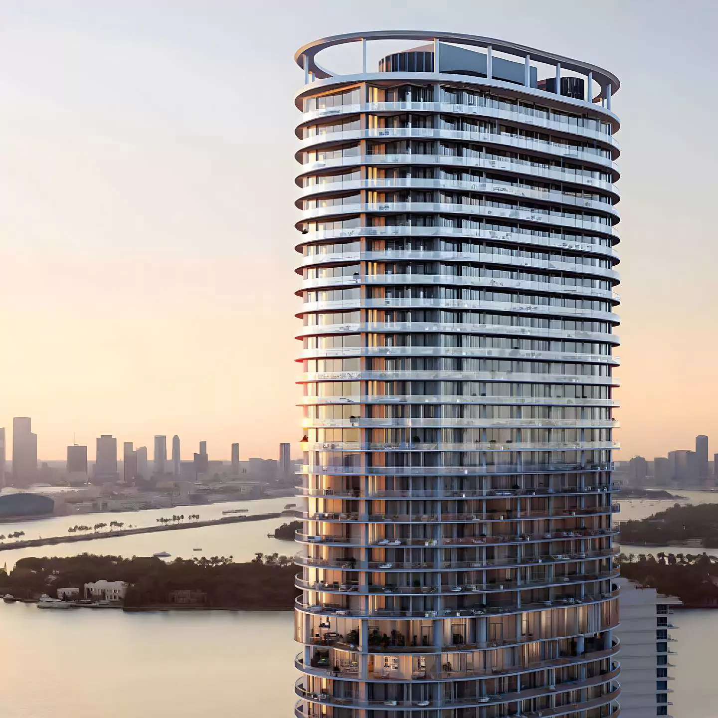Five Park is a pre-construction condominium building in Miami Beach, designed by Arquitectonica and developed by Terra Group and GFO Investments with interiors by Gabellini Sheppard. The tower will be Miami Beach's tallest building, rising 48 stories high at 518 feet, and will offer 98 fully finished condo residences with private elevators, open floor plans, and high-end finishes. 2024 completion.