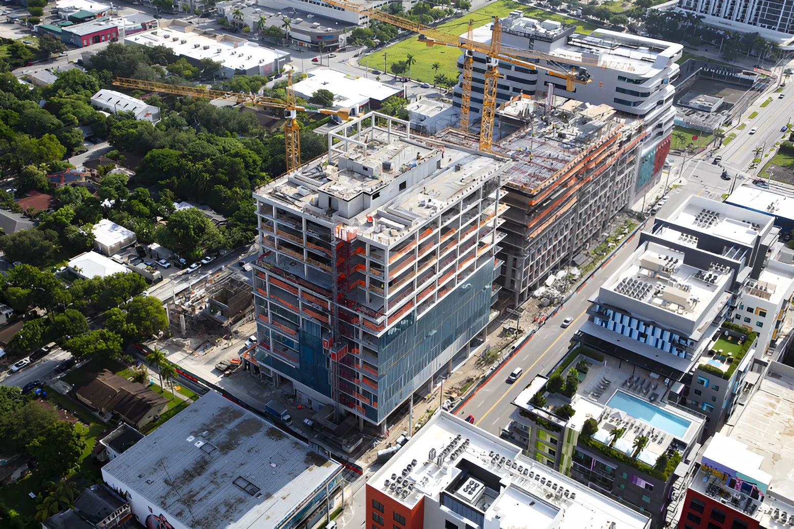 Wynwood Plaza in Wynwood Arts District reaches milestone with top-off of twelve-story office tower