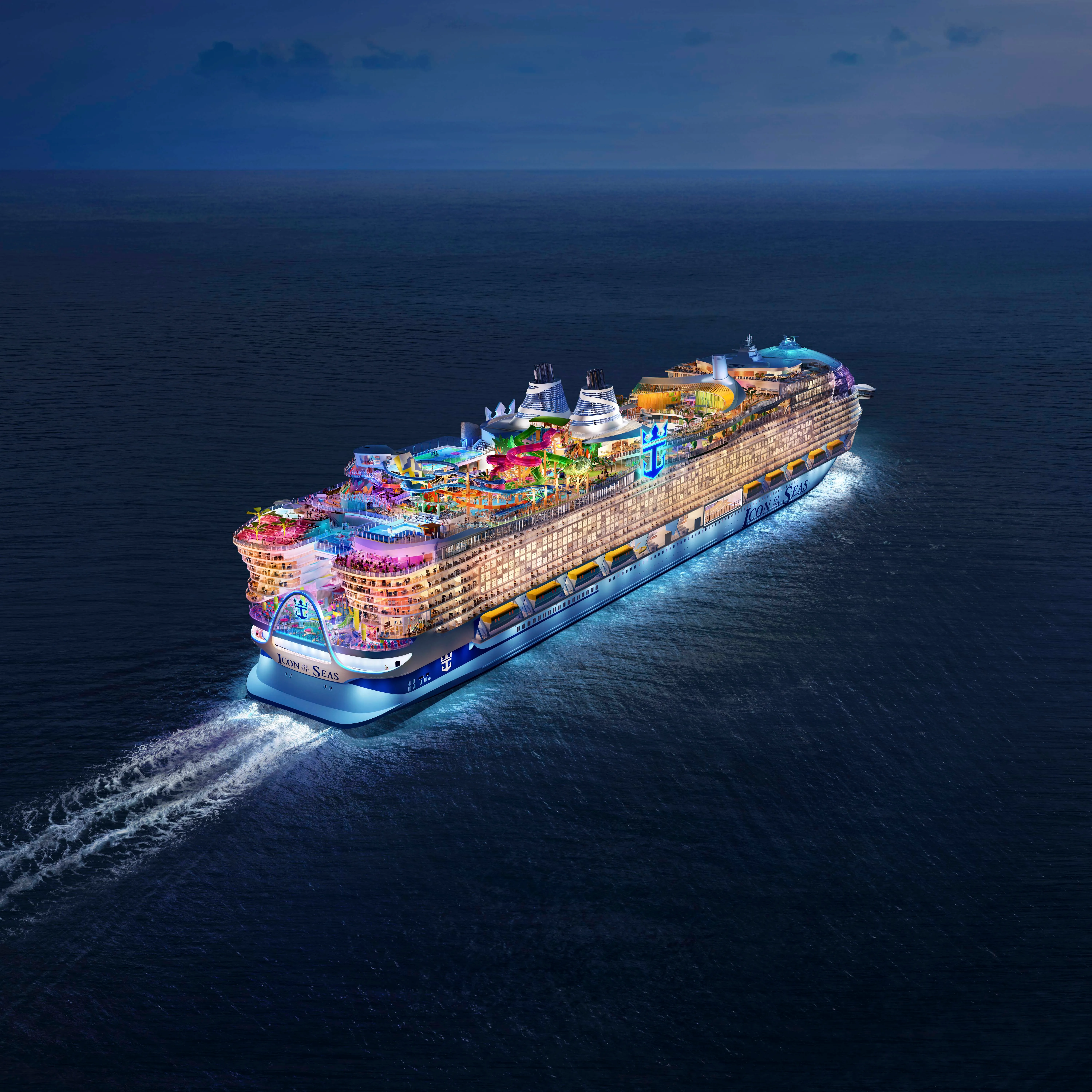 Royal Caribbean’s new Icon of The Seas, the largest cruise ship in the world, will debut in January