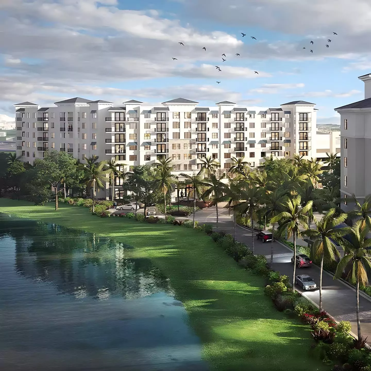 The new Palm Beach Riverstone apartments on the corner of 45th Street and i95 are set to open this May of 2023.