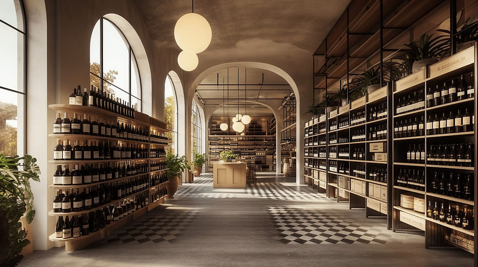 Rendering of Volta Wine Market at 400 Central
