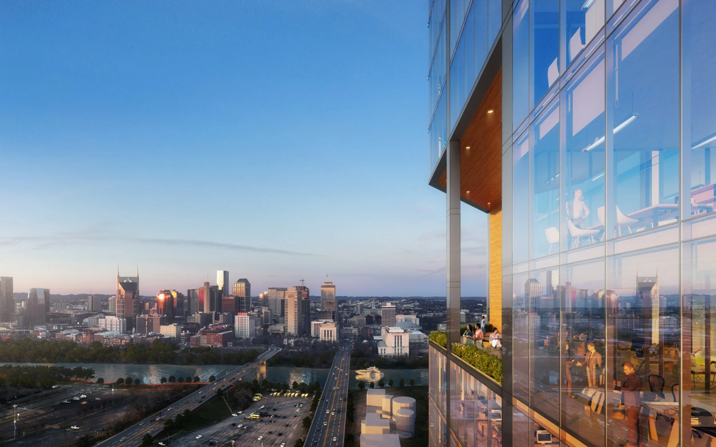 Station East, an 18-acre mixed-use development, aims to revitalize Nashville's East Bank into a second downtown with 1,400 residential units, offices, and 600 hotel rooms