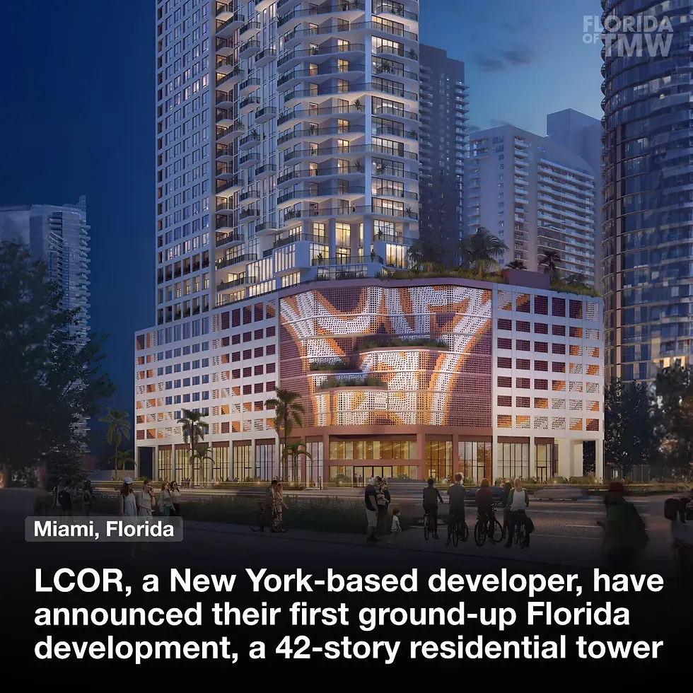 LCOR has announced its first ground-up Florida development, a 42-story residential tower