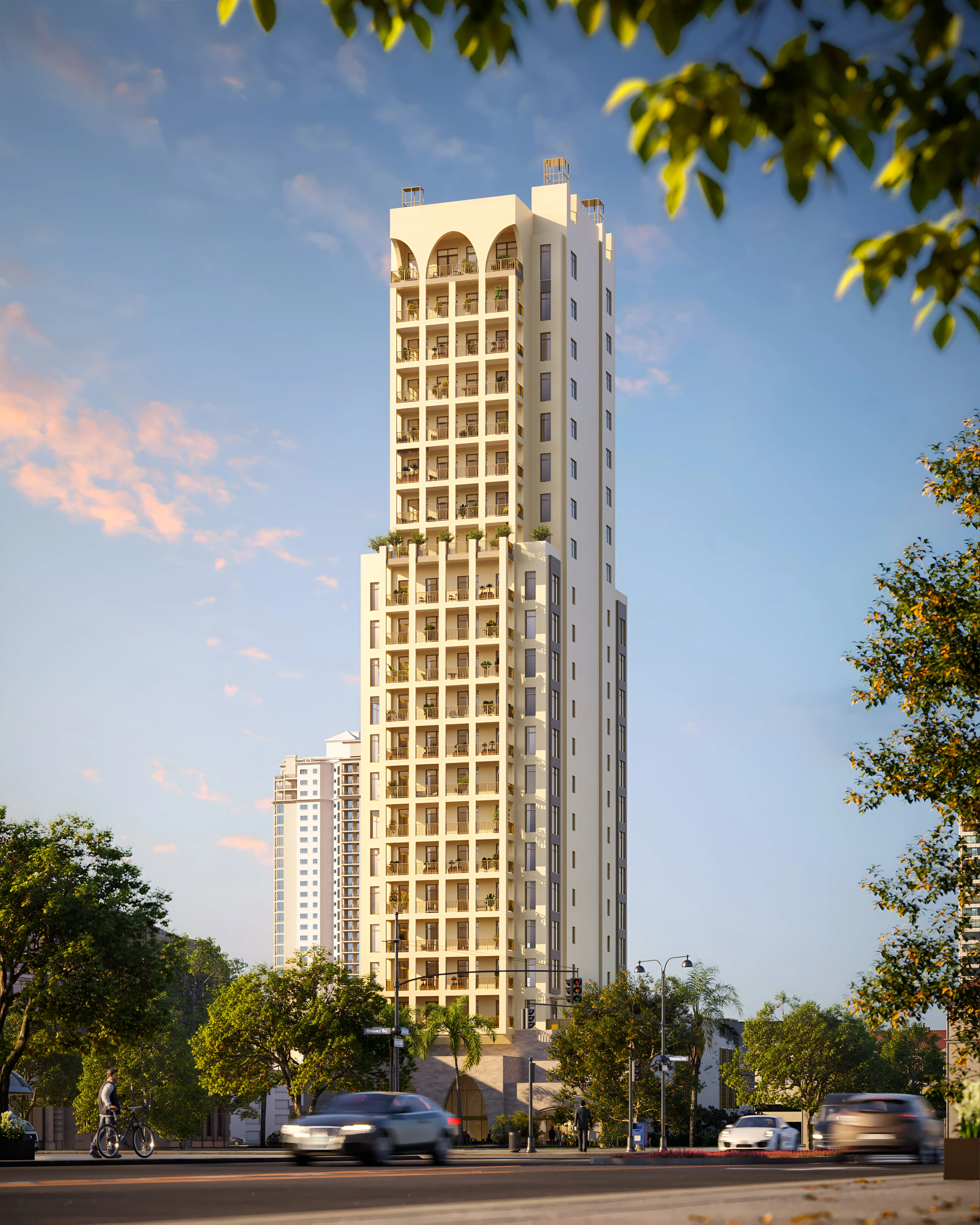 The Nolen, a new 23-story luxury boutique condominium in St. Petersburg begins to take shape