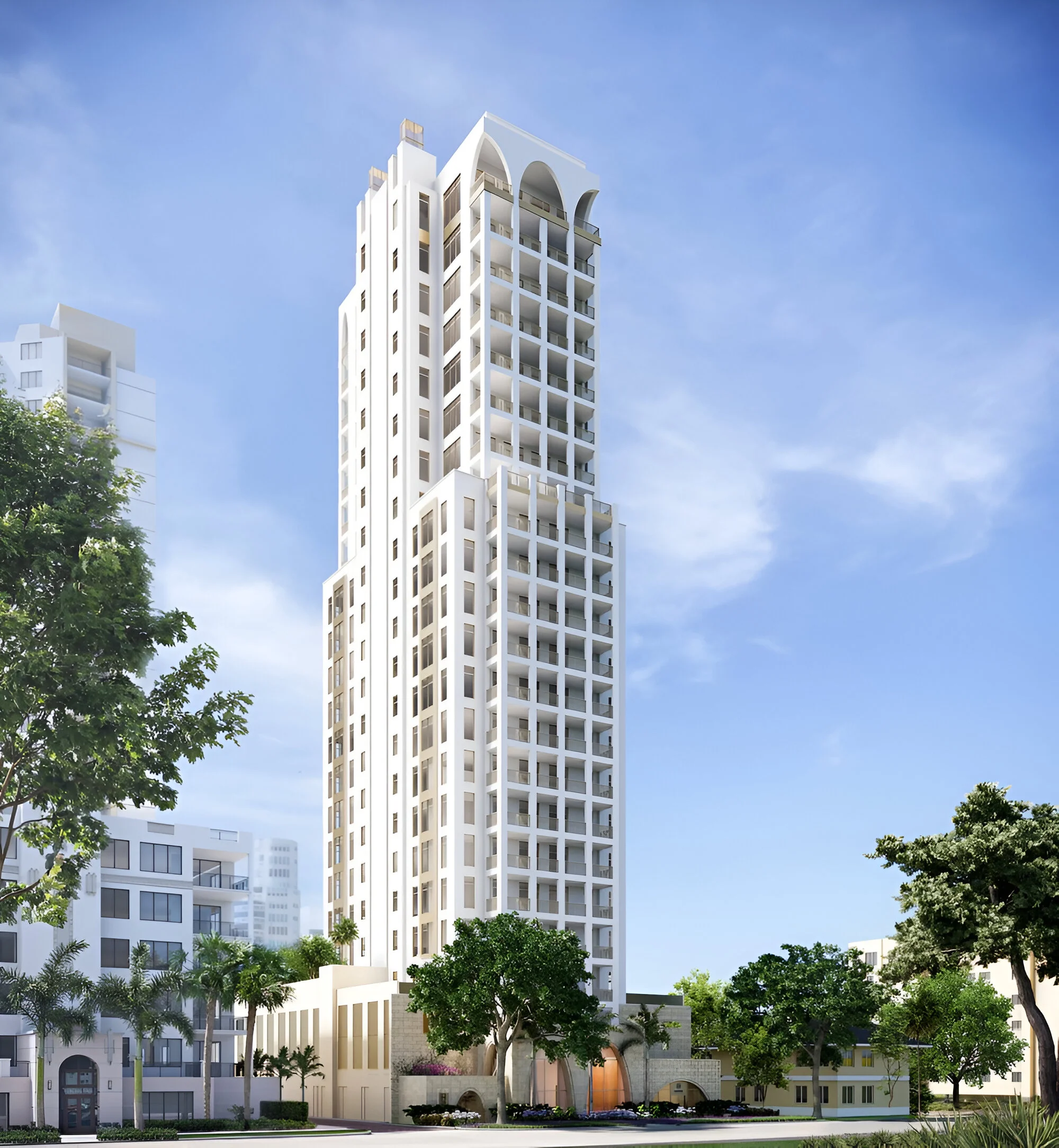 The Nolen, a new 23-story luxury boutique condominium in St. Petersburg begins to take shape