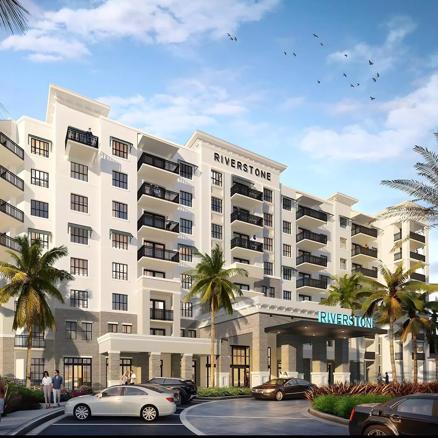 The new Palm Beach Riverstone apartments on the corner of 45th Street and i95 are set to open this May of 2023.
