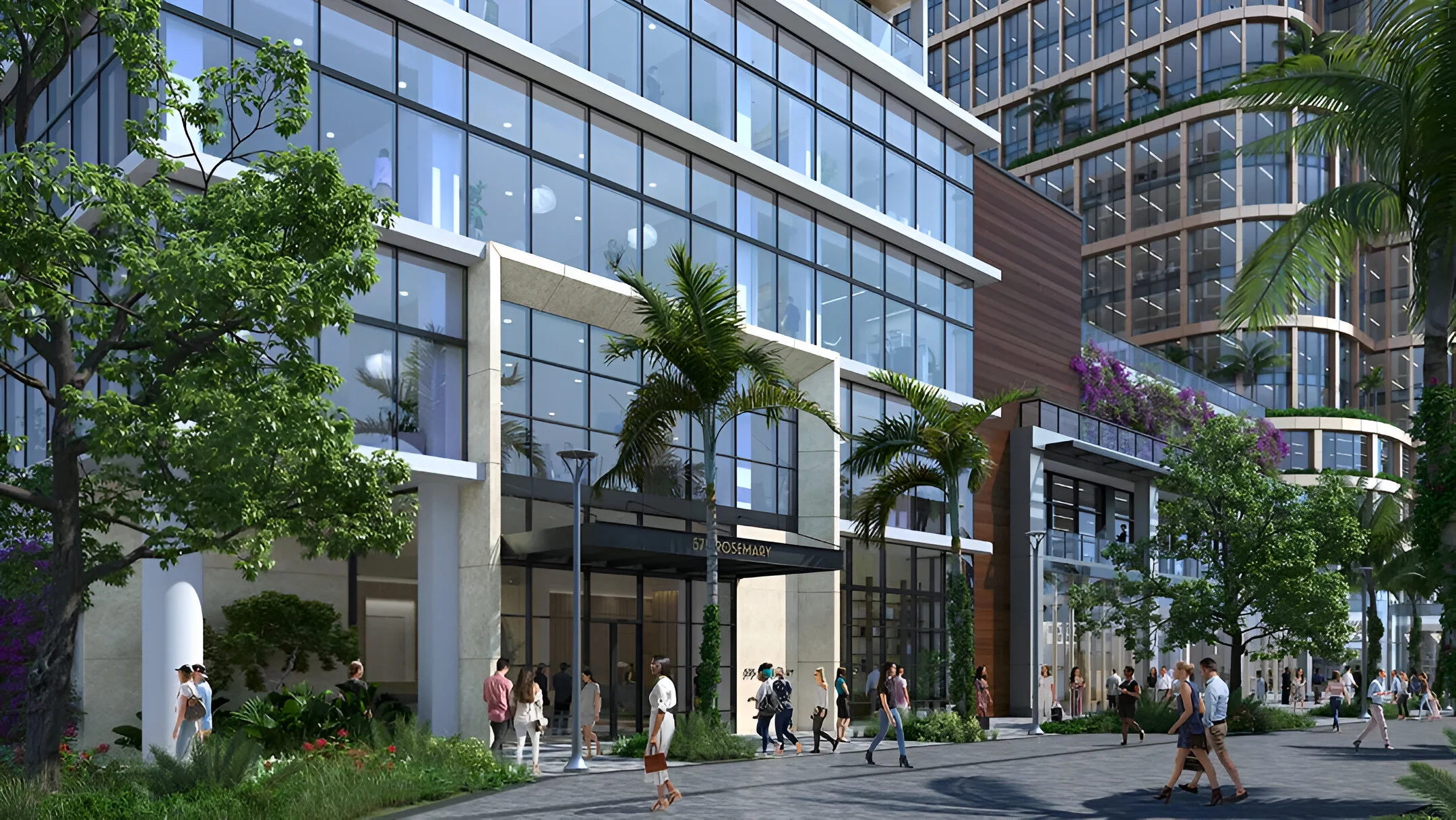 575 Rosemary, a mixed-use apartment development in the heart of The Square nears completion