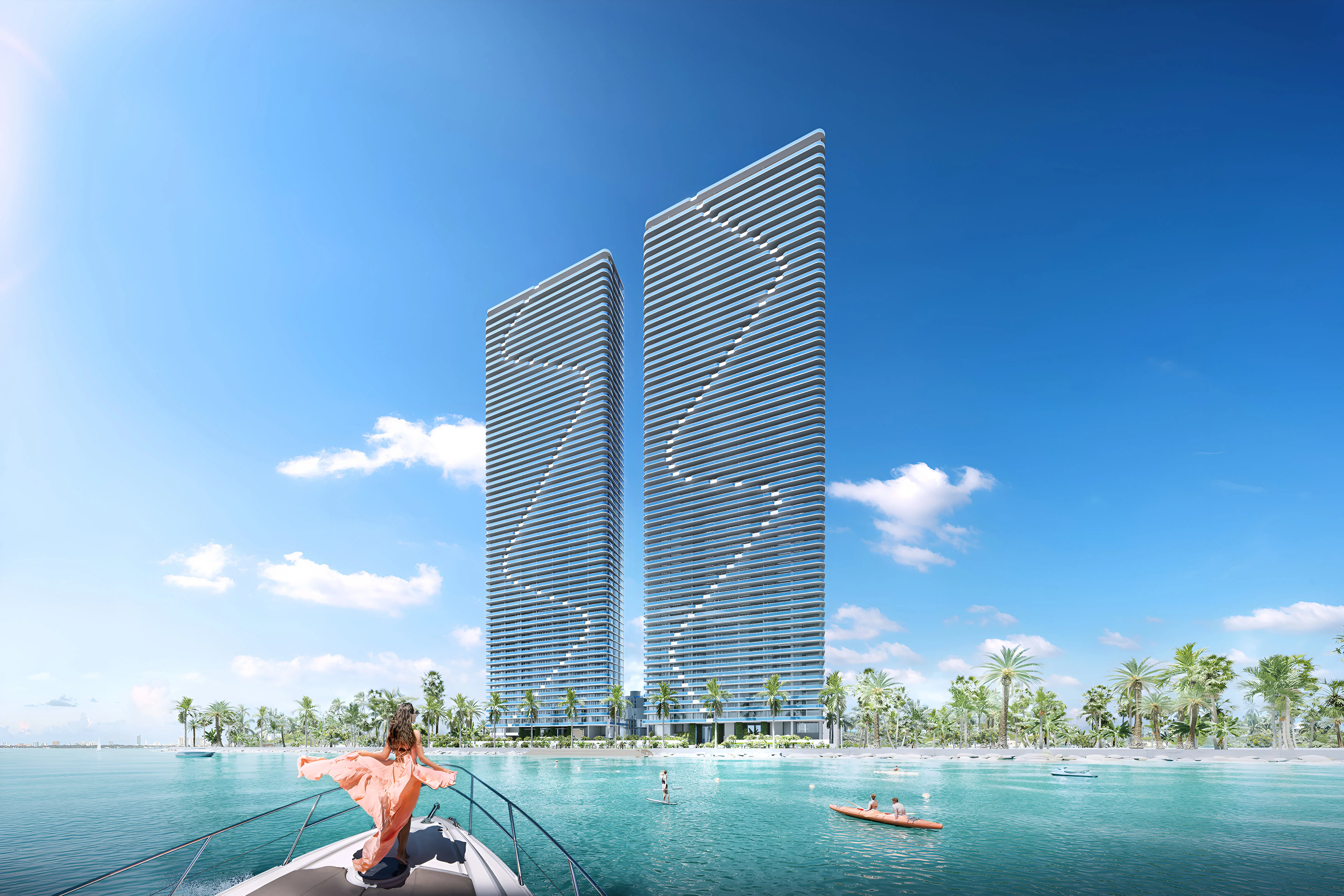 Aria Reserve is set to be the tallest twin-tower waterfront development in the United States