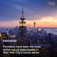 Floridians have been the most active out-of-state buyers in New York City’s luxury sector