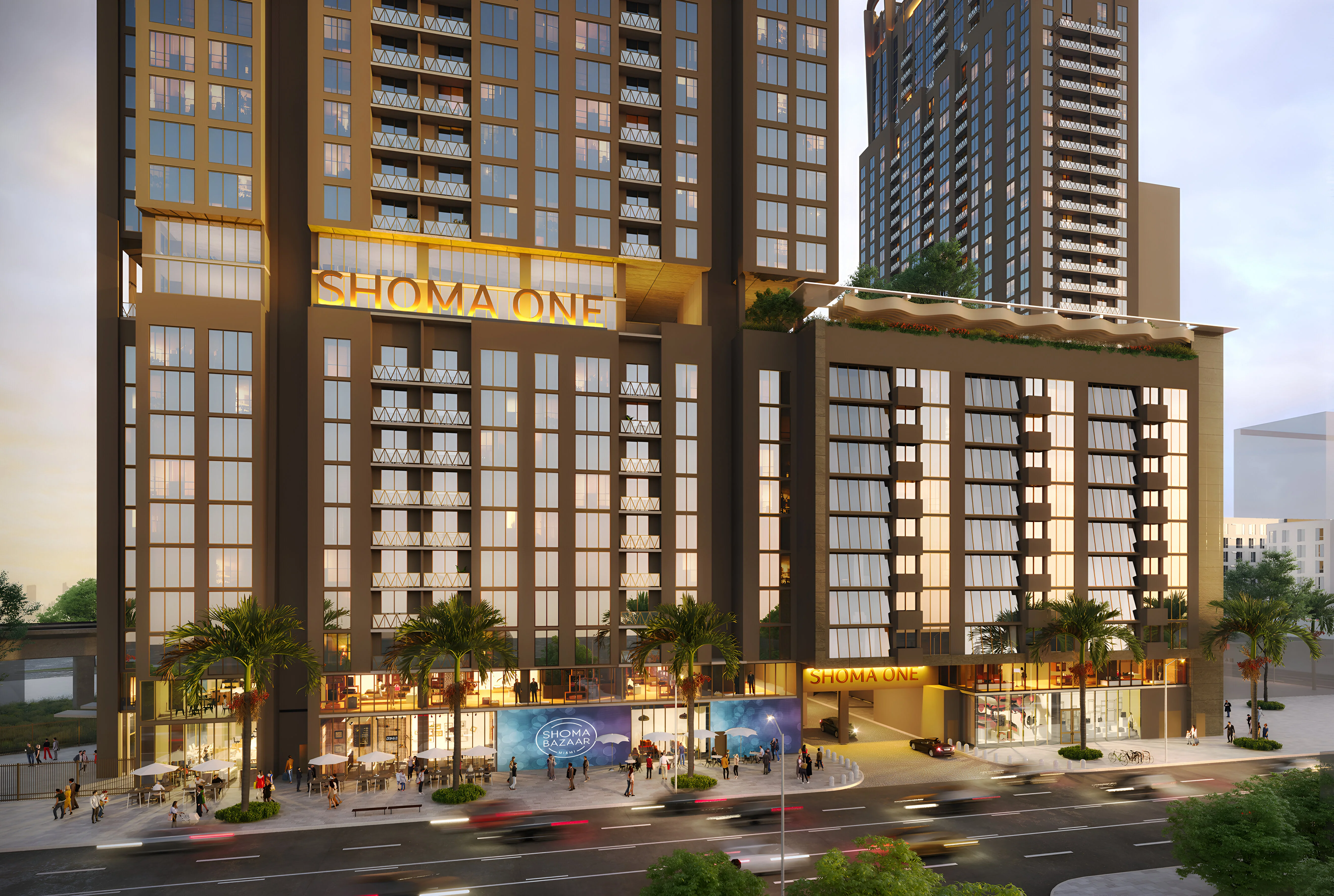 Shoma Group proposes two 40-story towers with 748 apartments along the Underline