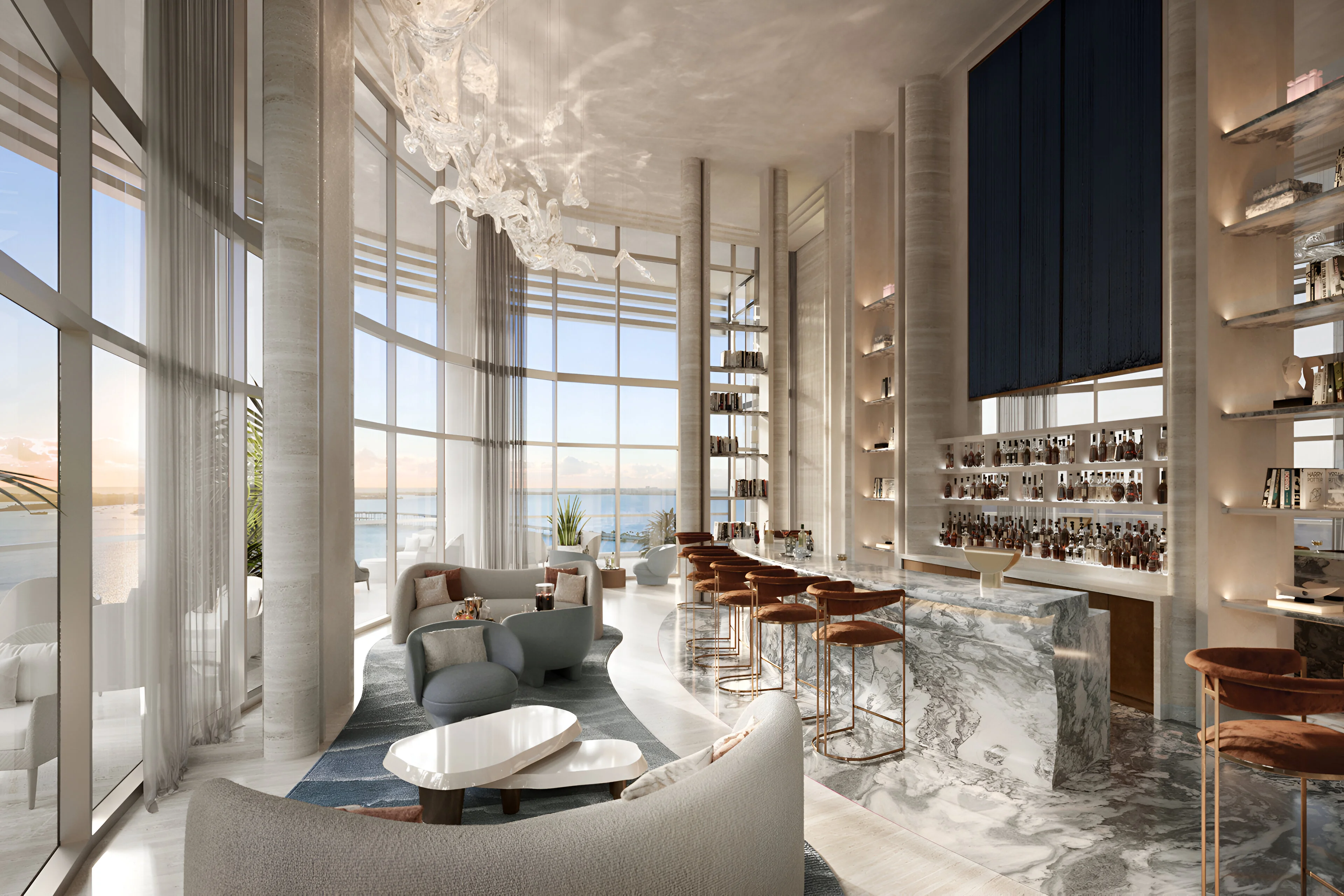 The St. Regis Residences in Miami’s Brickell neighborhood reveals new renderings and ultra-luxury sales gallery