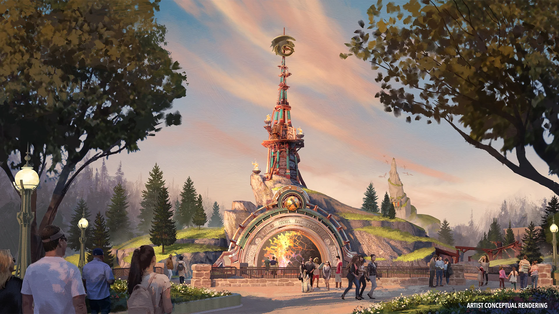 Universal Orlando releases renderings of newEpic Universe theme park revealing hotel and unique portals to each world, opening in 2025
