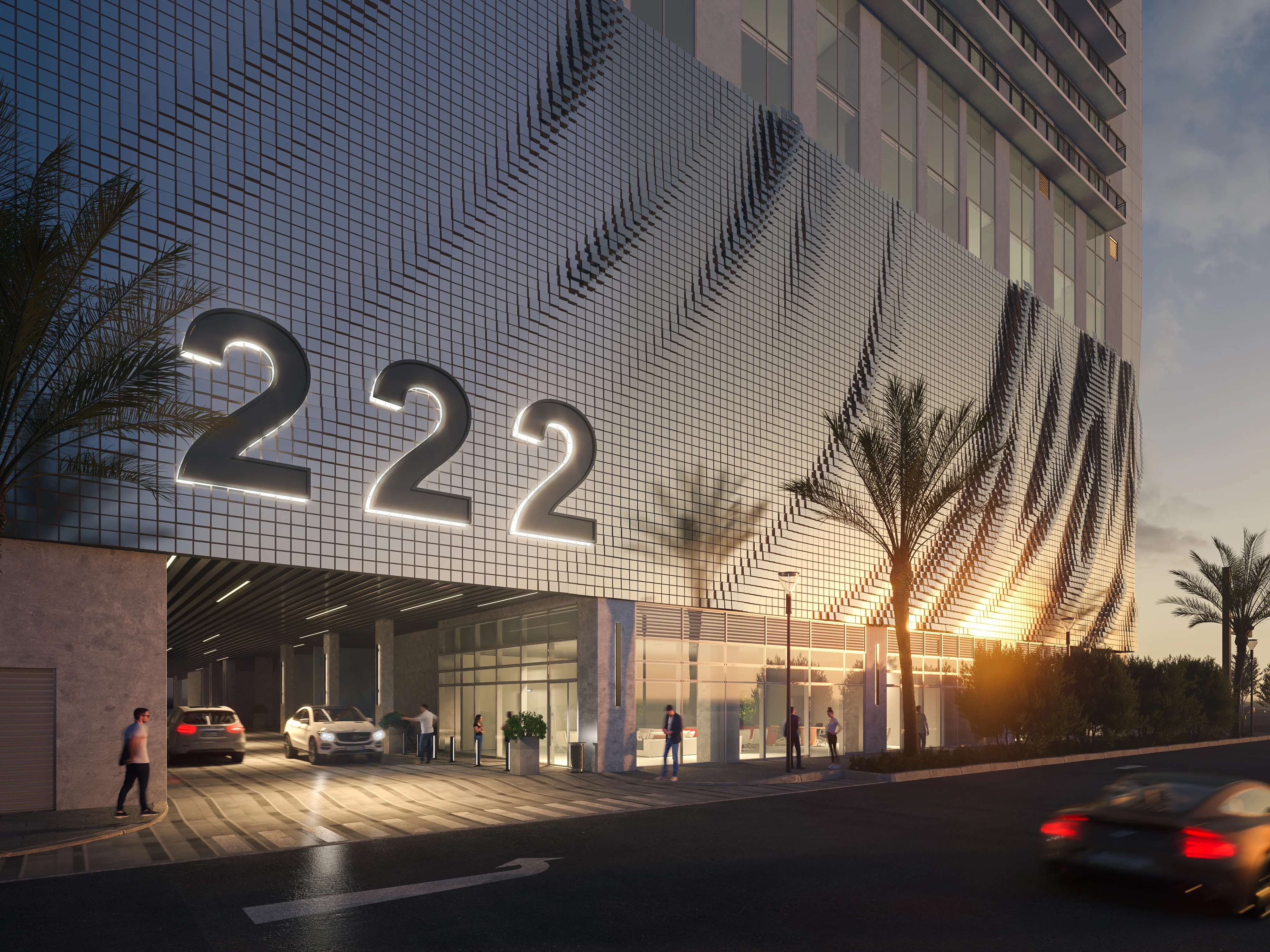 Two 43-story towers, referred to as 222 Namdar Towers, begin construction in Downtown Miami, spanning over1.3 million square feet with 1,394 residential units