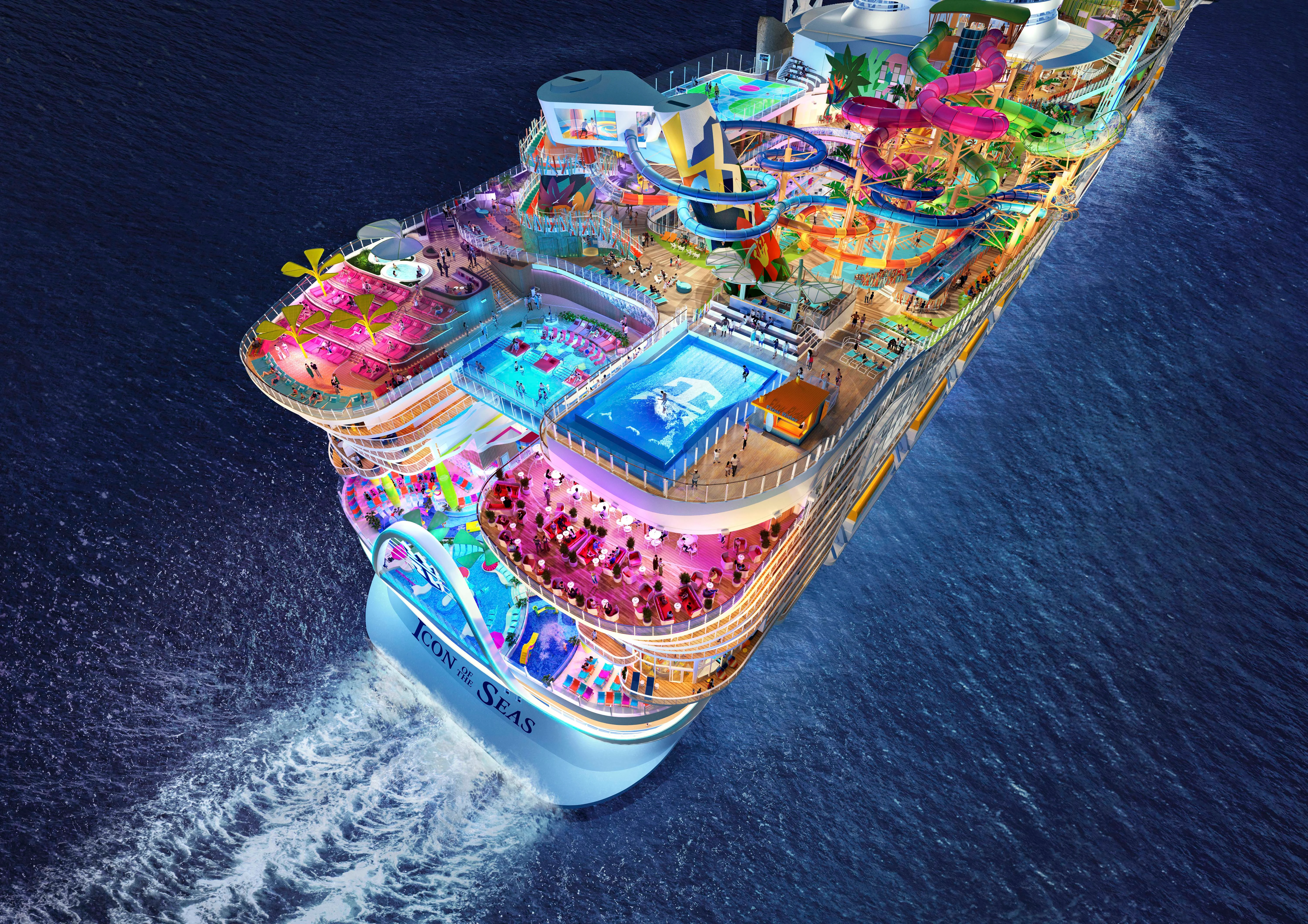 Royal Caribbean’s new Icon of The Seas, the largest cruise ship in the world, will debut in January