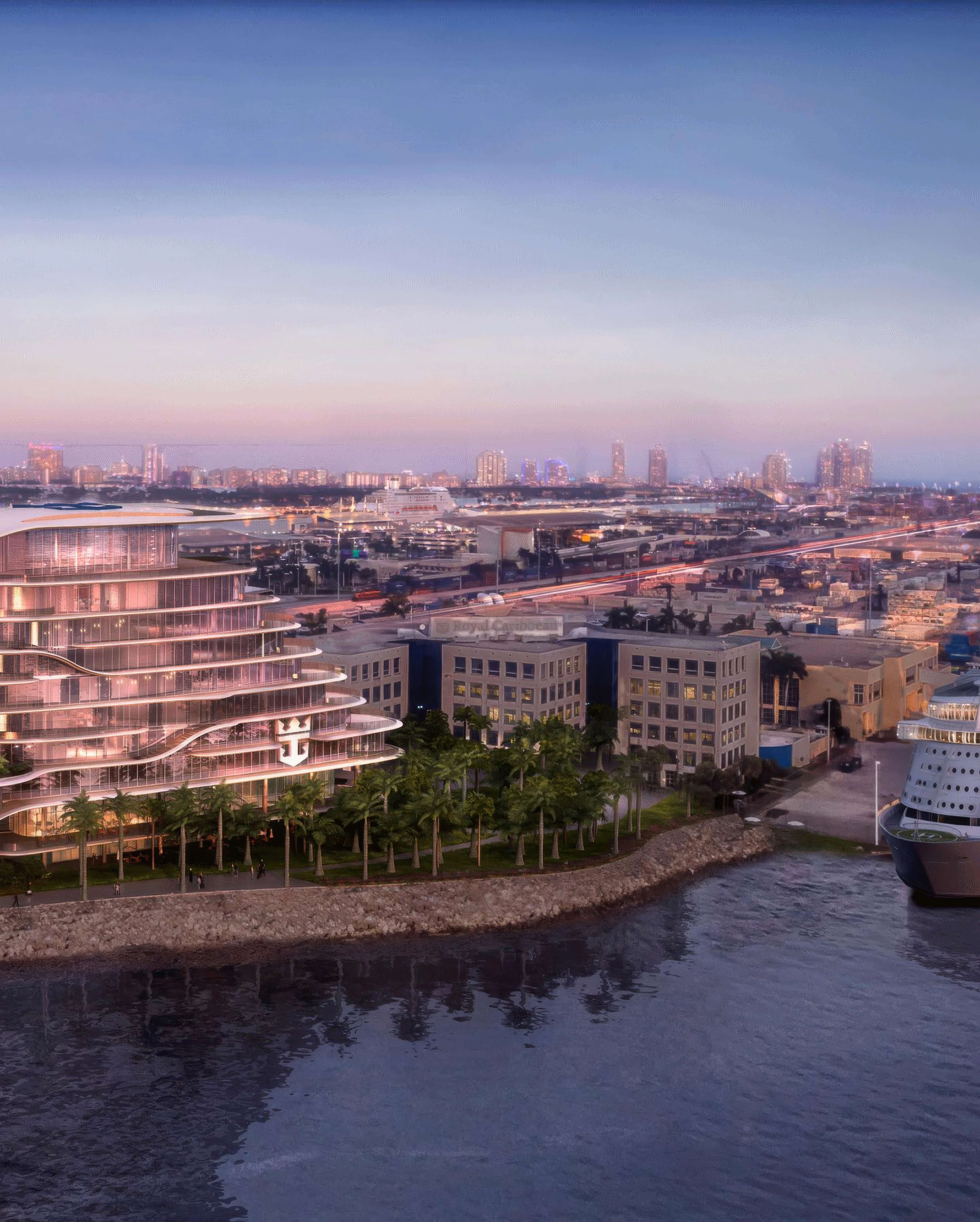 Royal Caribbean Group commences construction on new 10-story, HOK designed, PortMiami office headquarters, with completion scheduled for 2026