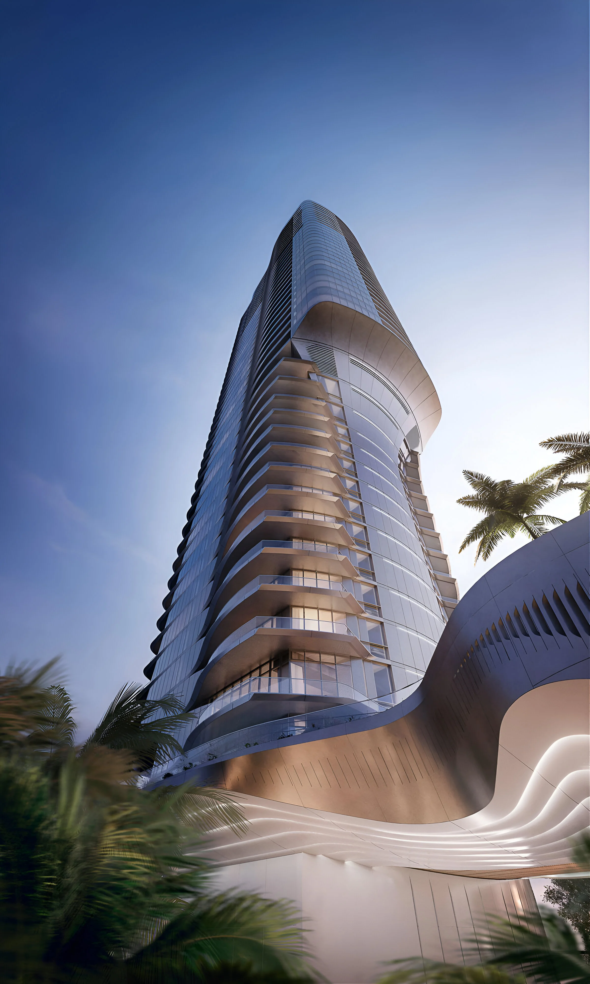 Una Residences, a 47-story yacht-inspired tower in Brickell expects early 2024 completion