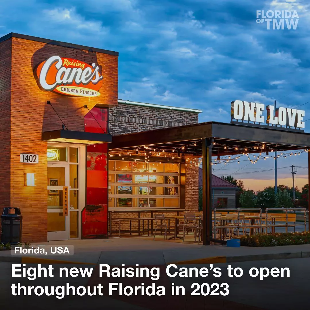 Eight new Raising Cane's to open throughout Florida in 2023https