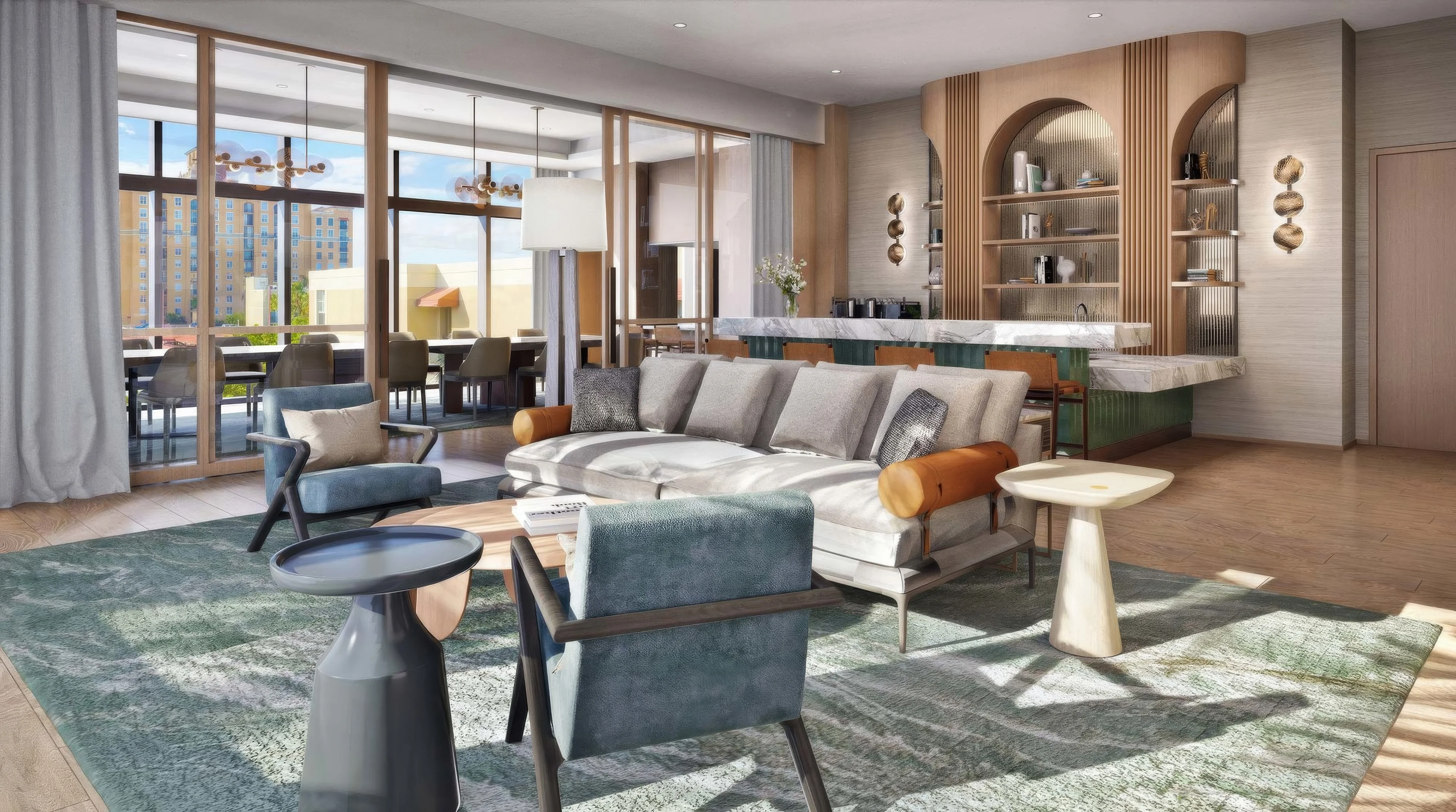 Laurel, a new 21-story apartment tower begins leasing at The Square in West Palm Beach, offering residents luxury amenities a few blocks from Brightline station 