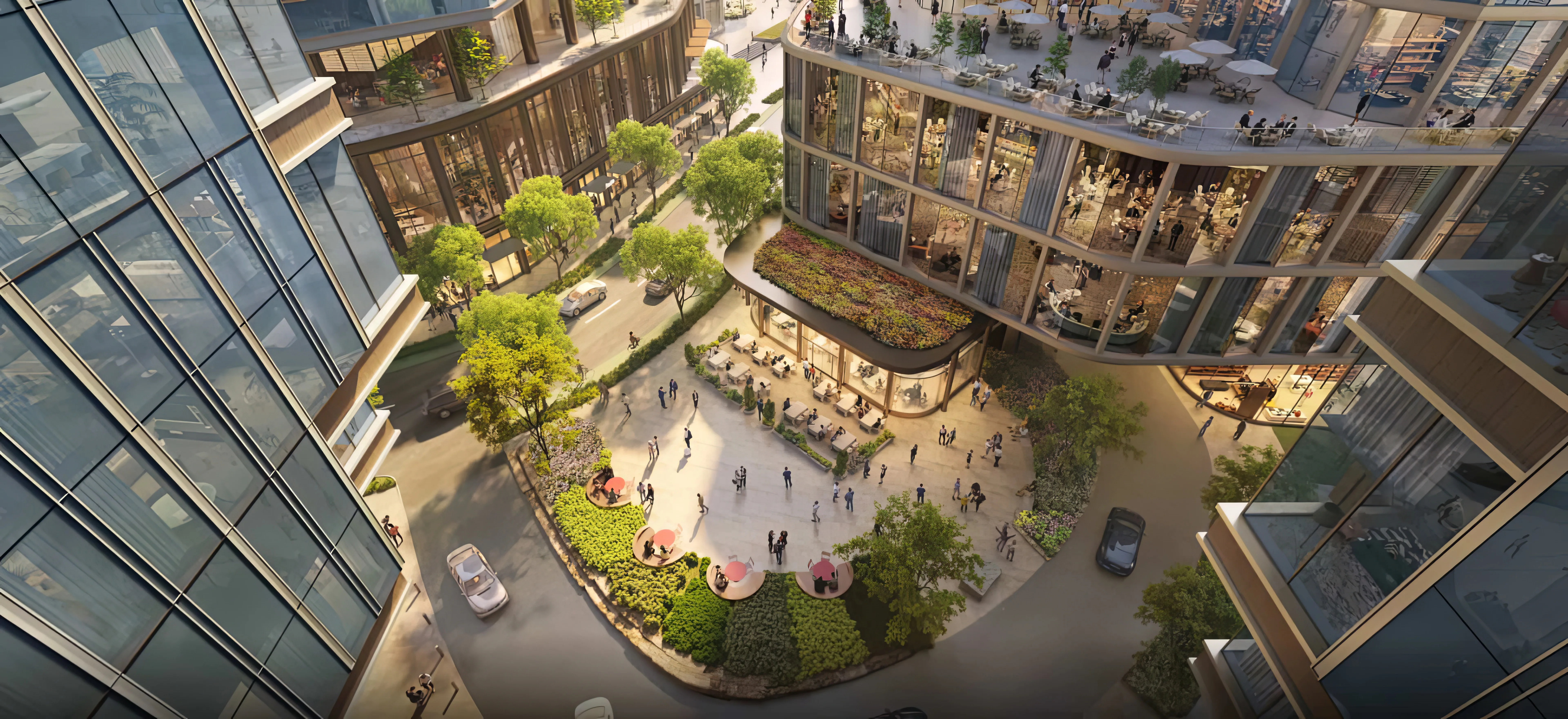 Renderings revealed for multi-tower Mid City Nashville, a new mixed-use development at the former Beaman Site, with new road connecting McGavock with Broadway